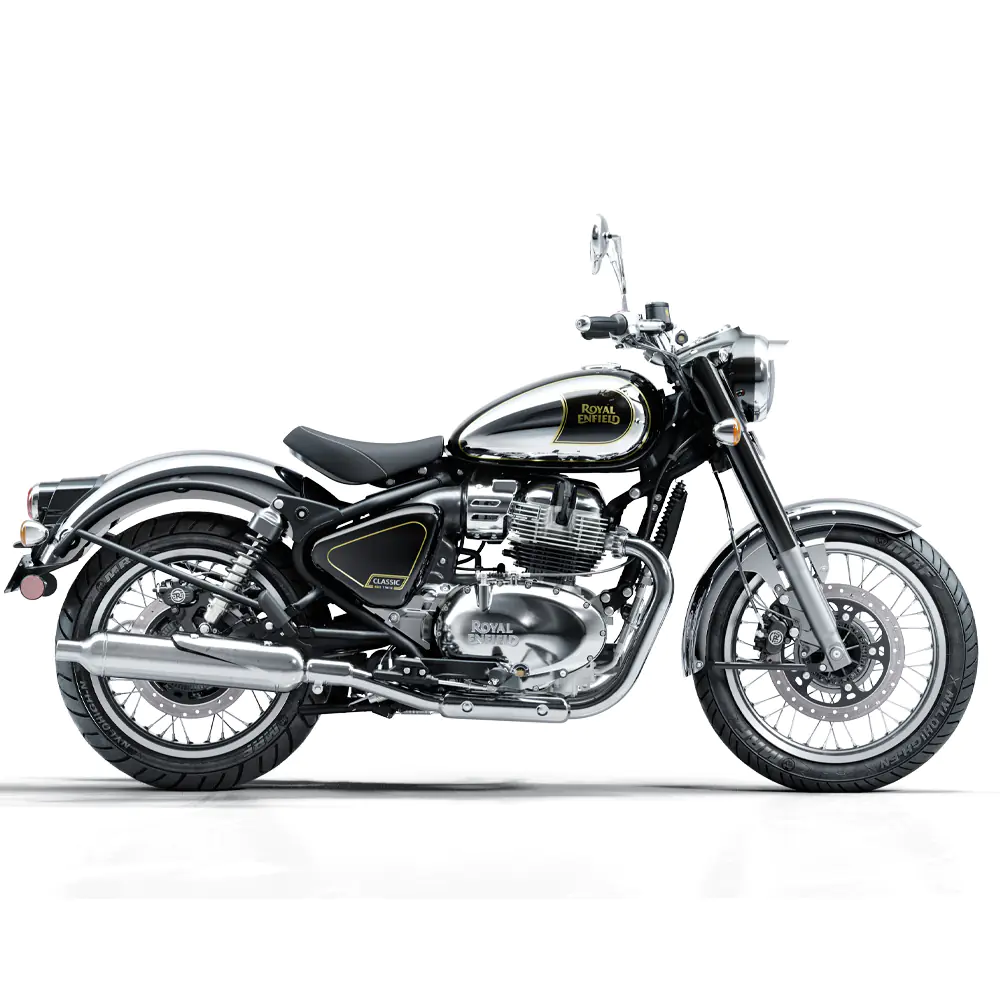 Royal Enfield Classic 650 in Black Chrome bij Lowlands Biker Store Zwolle