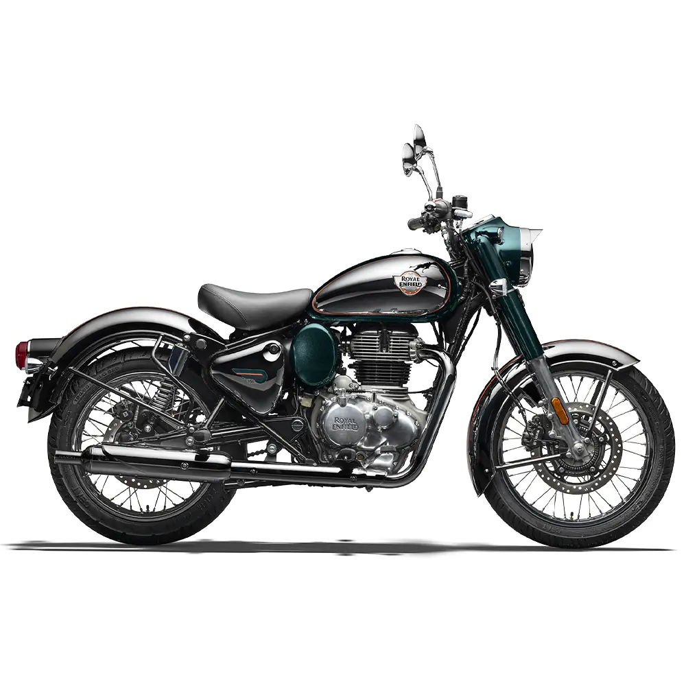 Royal Enfield Classic 350 in Emerald Green sfeerbeeld