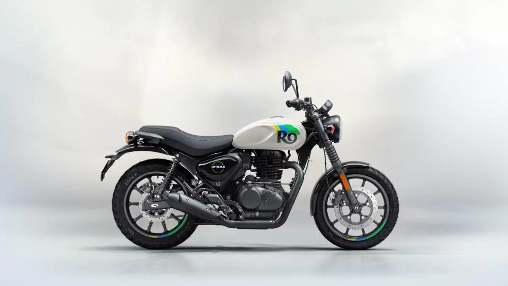 Royal Enfield Hunter 350 Rio White bij Lowlands Biker Store Zwolle