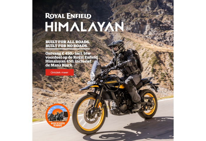 Ontvang 450 euro korting op de Himalayan 450