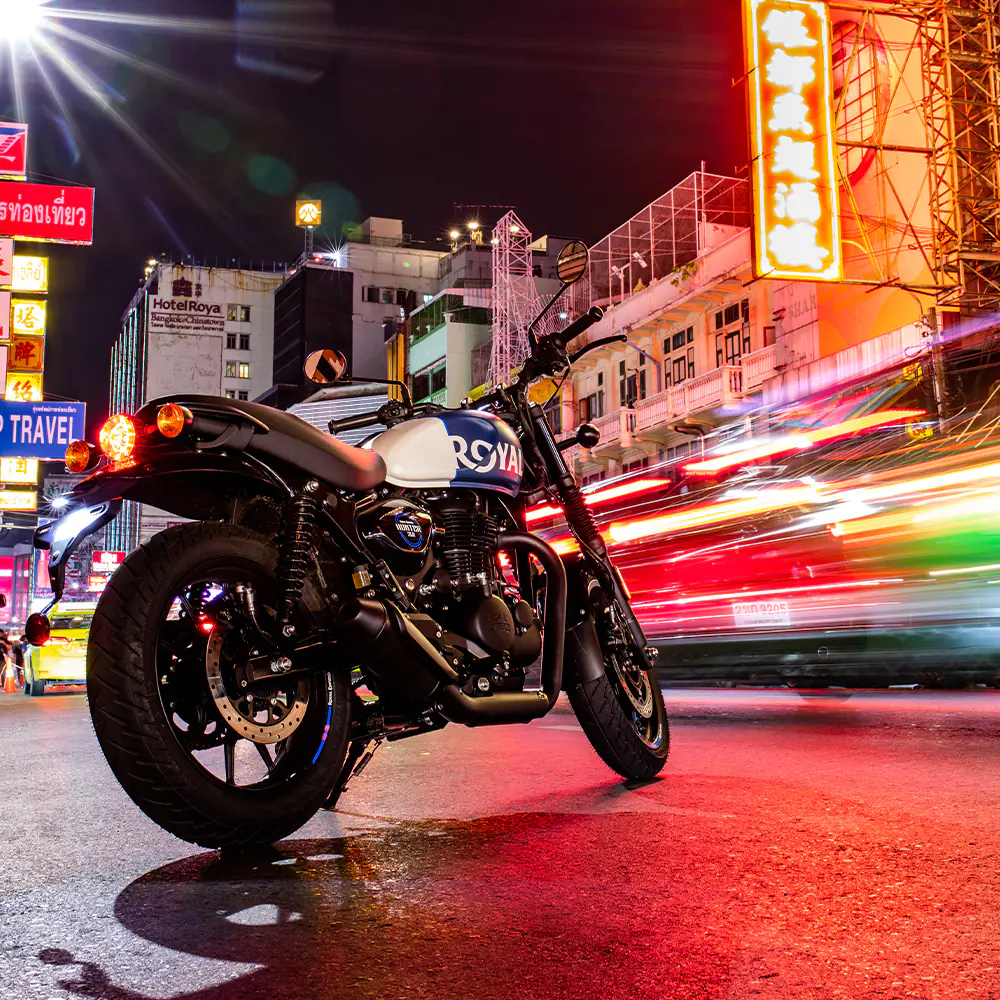 Royal Enfield Hunter 350 motorblok detail