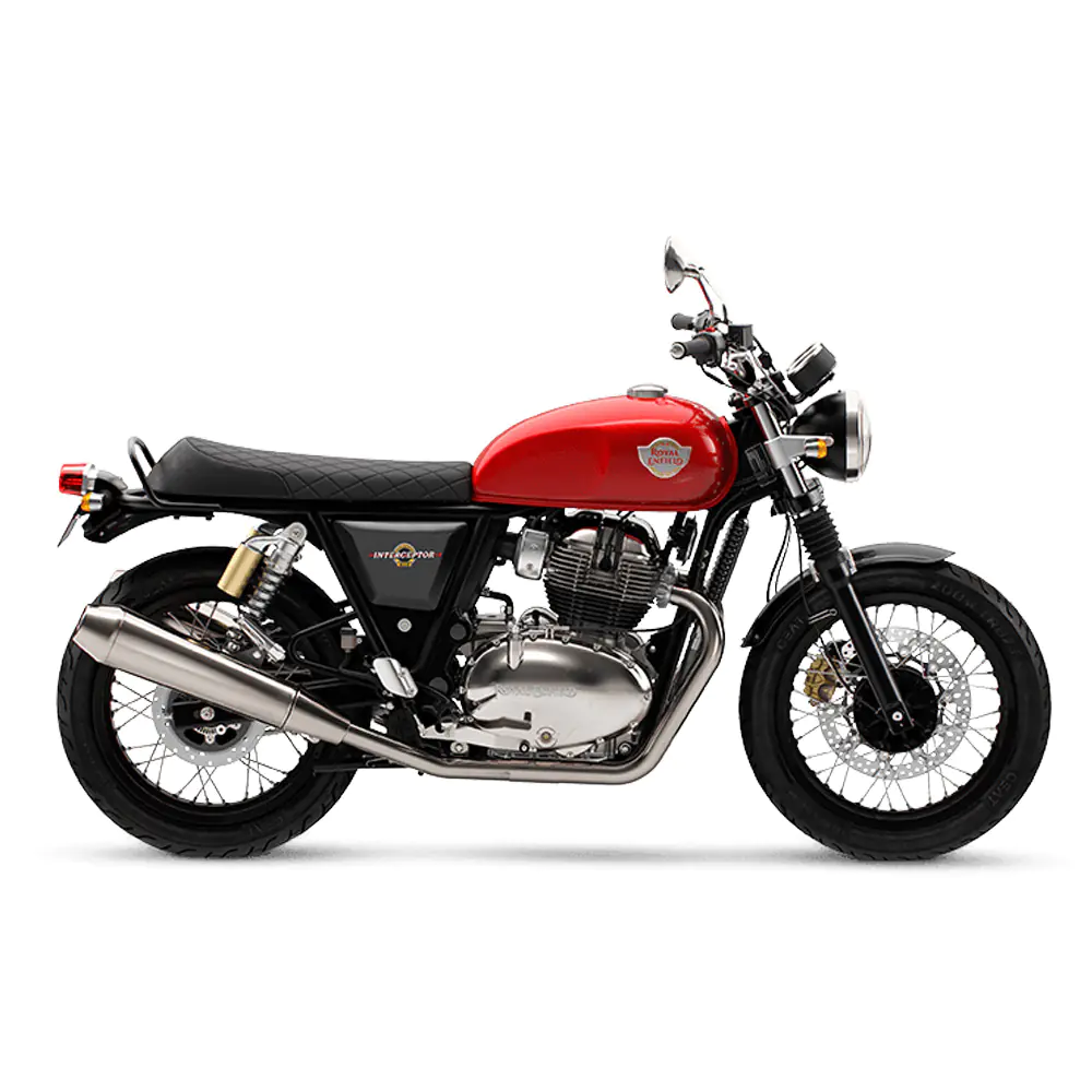 Royal Enfield Interceptor 650 in Canyon Red bij Lowlands Biker Store Zwolle