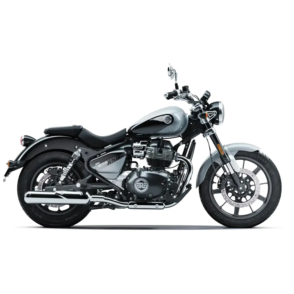 Royal Enfield Super Meteor 650 Interstellar Grey bij Lowlands Biker Store Zwolle