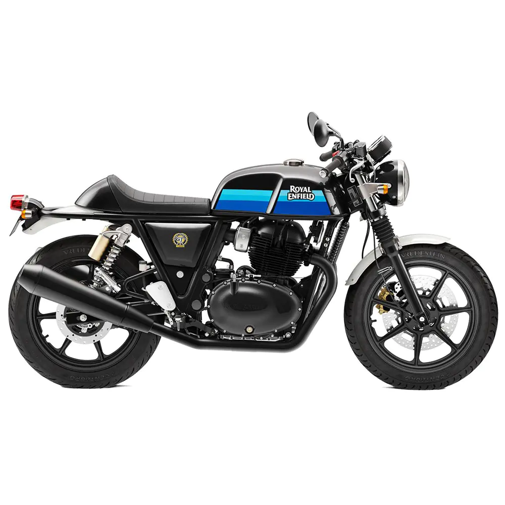Royal Enfield Continental GT 650 in Slipstream Blue bij Lowlands Biker Store Zwolle